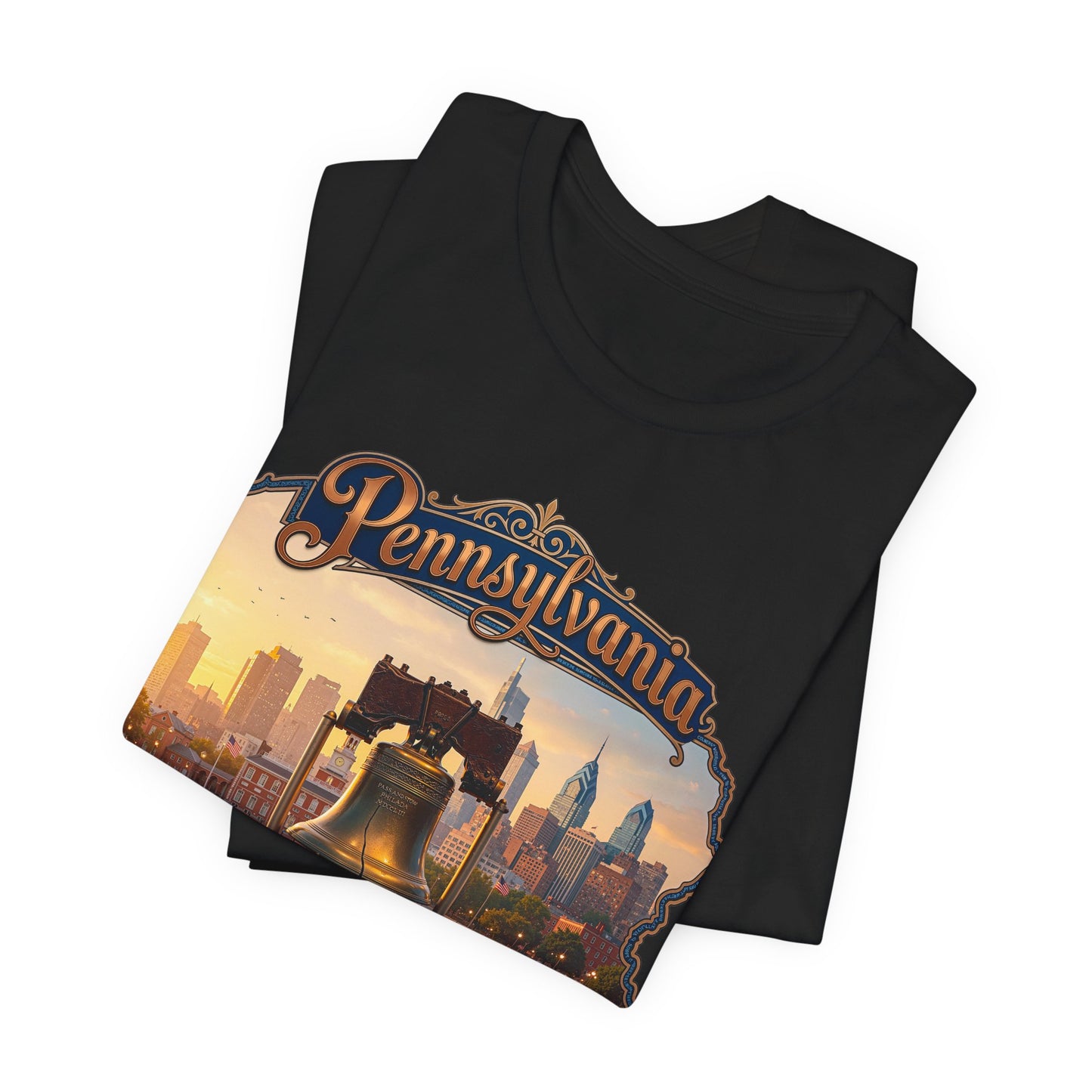 Pennsylvania Keystone State T-Shirt — Liberty Bell & Philadelphia Skyline Tee
