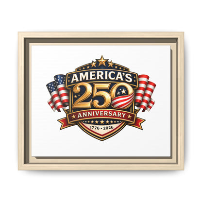 America's 250th Anniversary Framed Matte Canvas - 1776–2026 Patriotic Wall Art