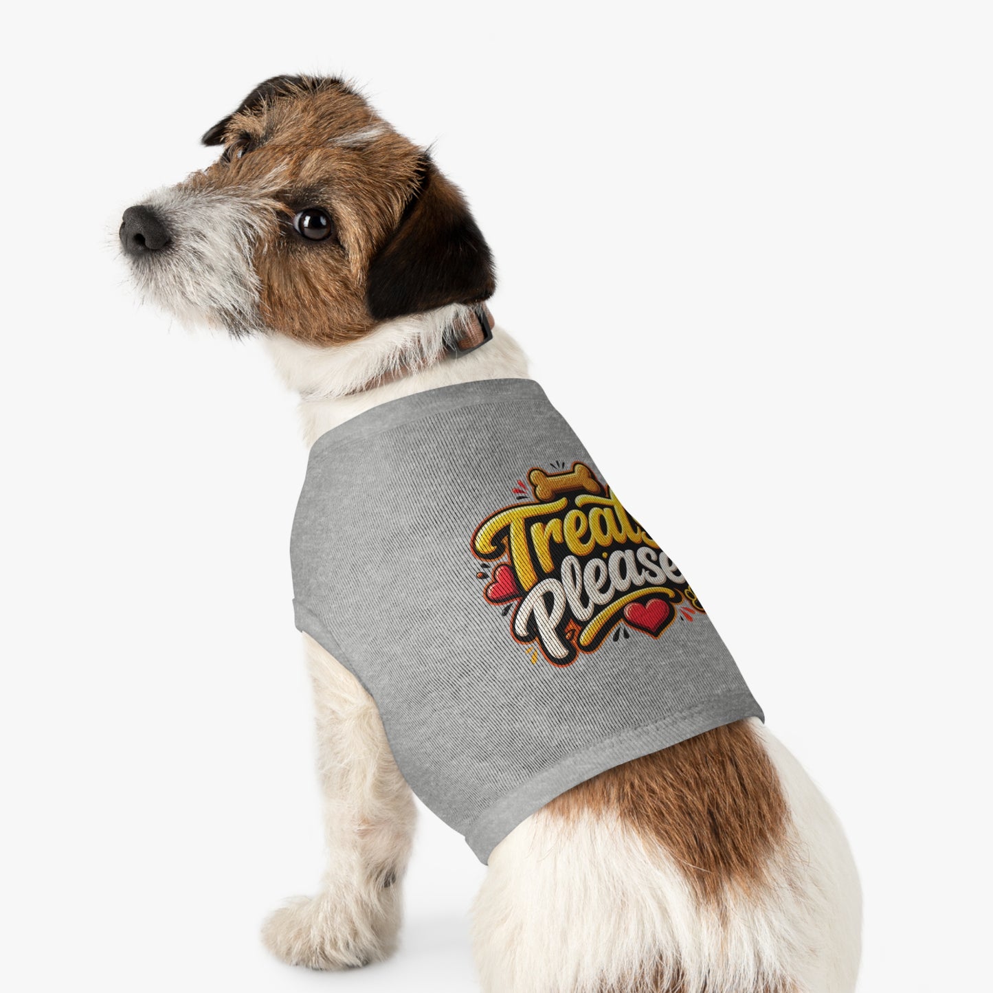 Pet Tank Top — "Treats Please" Cute Dog Tank for Small Dogs | Playful Paw Print Design