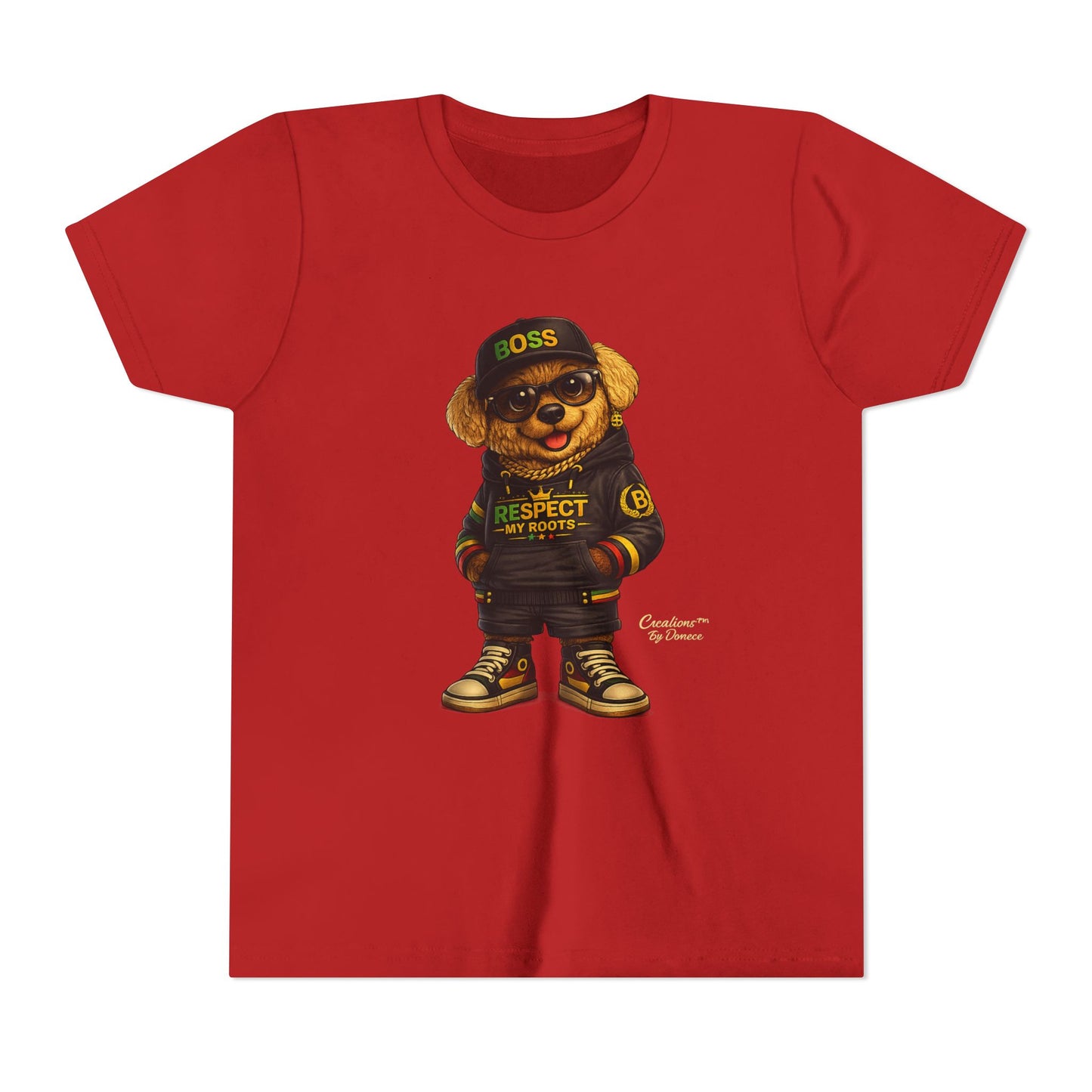 Kids Graphic Tee - 'Respect the Hustle' Teddy Bear Streetwear
