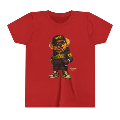 Kids Graphic Tee - 'Respect the Hustle' Teddy Bear Streetwear