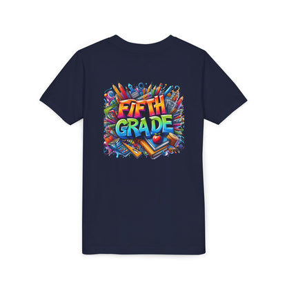 Fifth Grade Kid's Tee - Colorful School Supplies Back to School T-Shirt