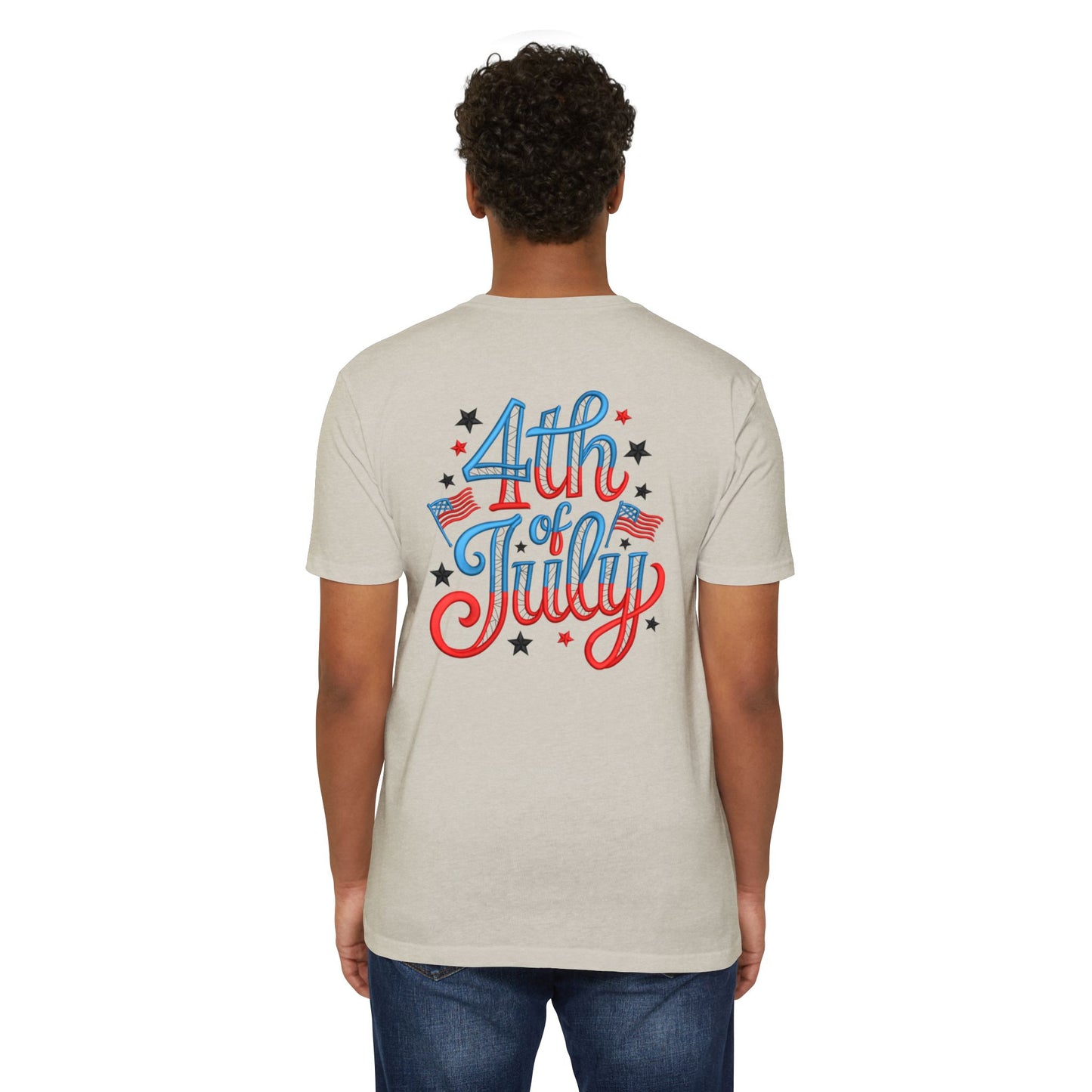 4th of July T-Shirt — Retro Patriotic Stars & Flags Tee