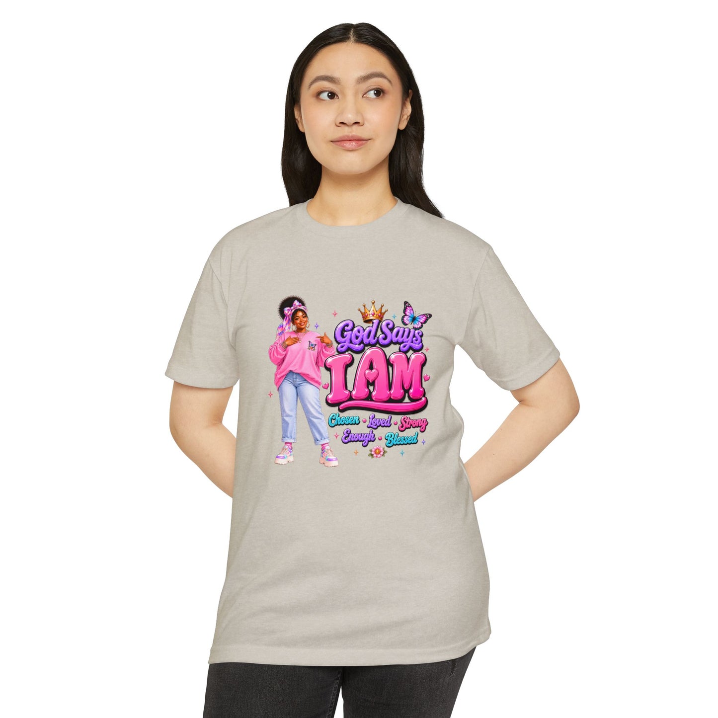 God Says I Am Tee — Inspirational Christian Graphic T-Shirt