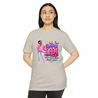 God Says I Am Tee — Inspirational Christian Graphic T-Shirt