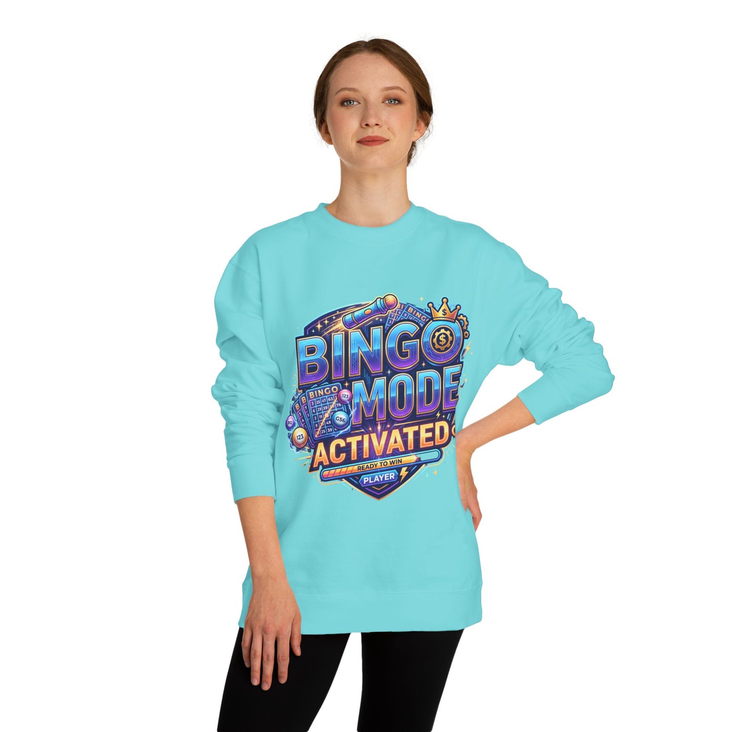Bingo Mode Activated Sweatshirt — Fun Gamer/Player Bingo Crewneck