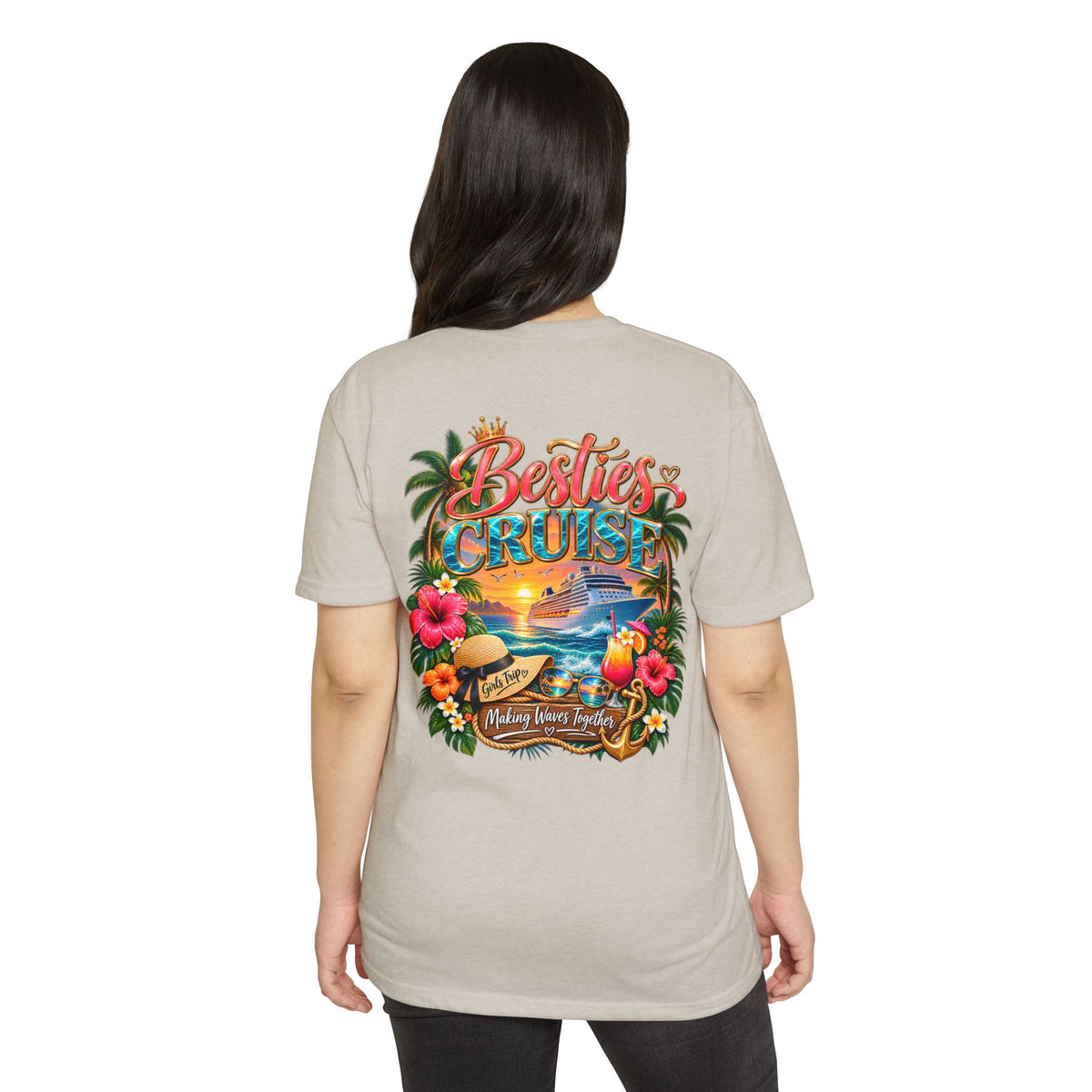 Besties Cruise T-Shirt – Tropical Friends Vacation Tee