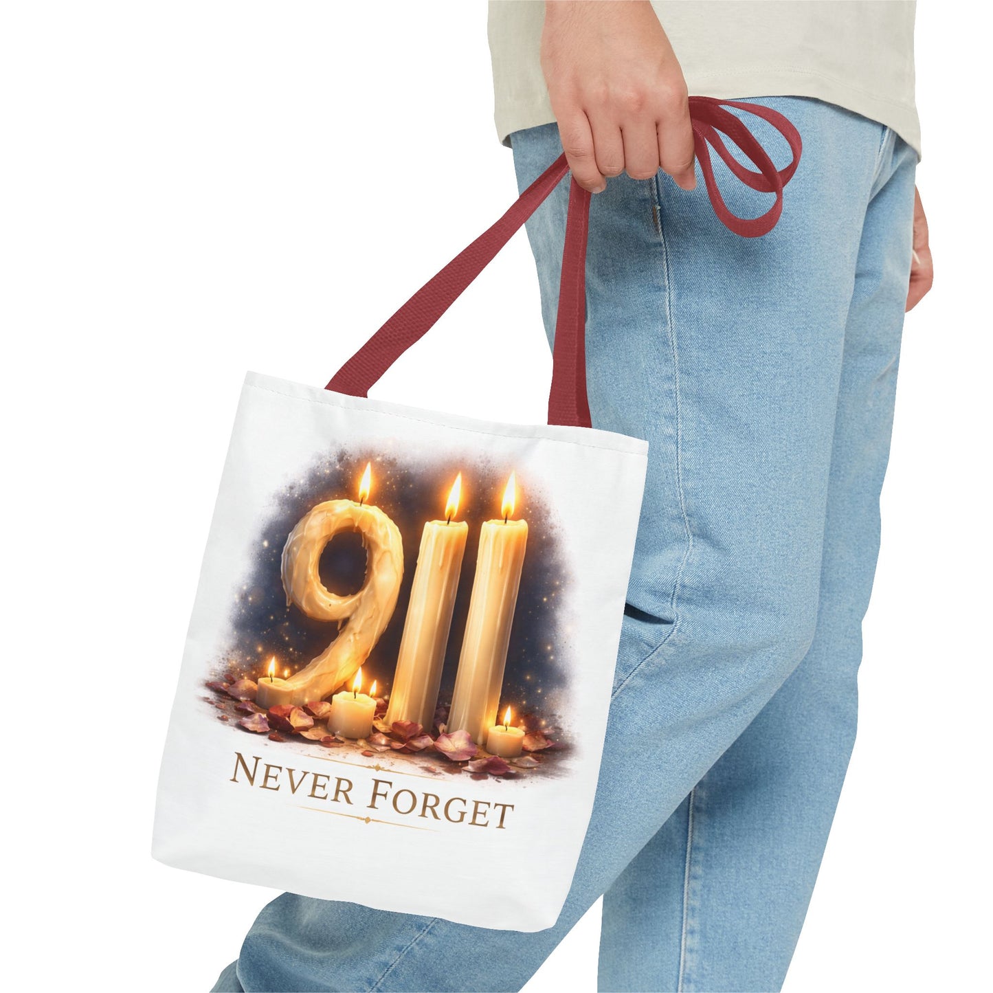 9/11 Never Forget Memorial Tote Bag