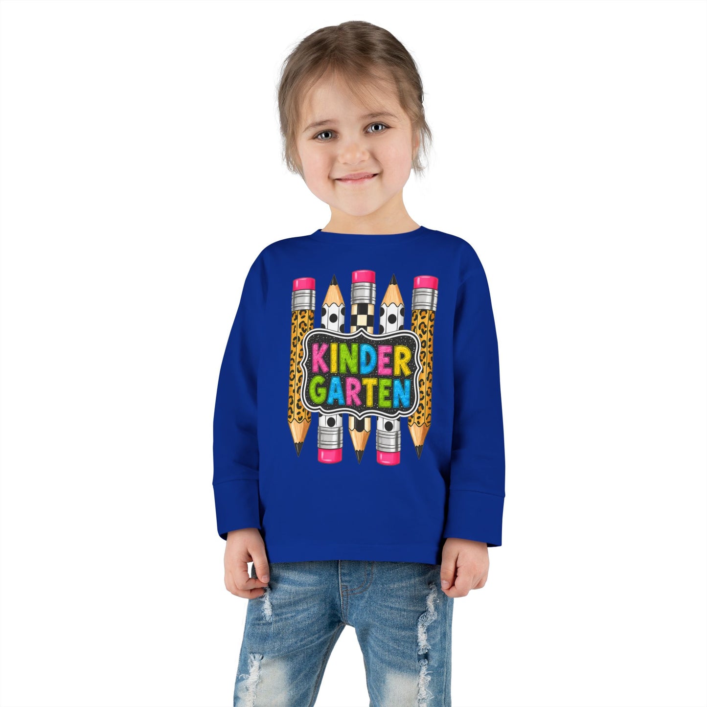 Kindergarten Pencils Toddler Long Sleeve Tee