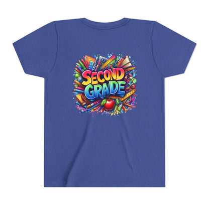 Second Grade Youth Tee — Colorful Back-to-School Kids T-Shirt