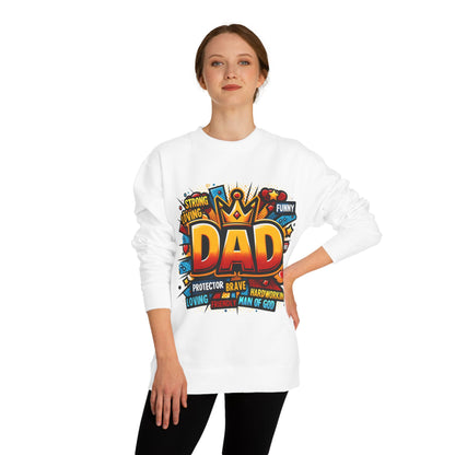 Dad Graphic Sweatshirt – Crowned 'DAD' Tribute Design for Father’s Day