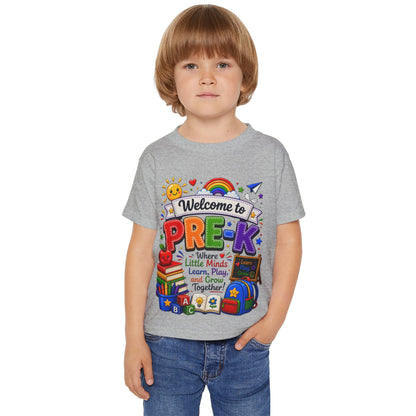 Welcome to Pre-K Toddler T-Shirt — Colorful Back-to-School Preschool Shirt