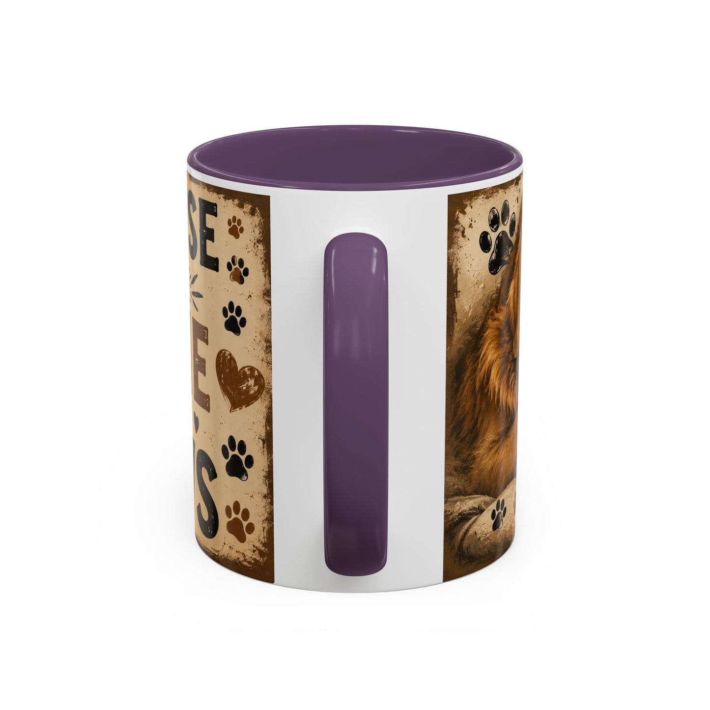 Coffee Mug – "A House Is Not A Home Without Paws" Pet Lover Accent Mug