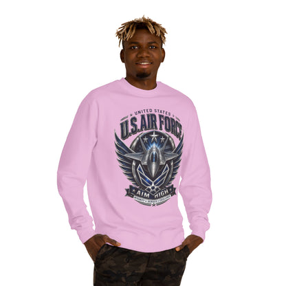 U.S. Air Force 'Aim High' Crewneck Sweatshirt — Military Aviation Graphic