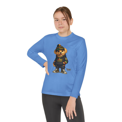 Youth Long Sleeve Tee — Streetwear Teddy Bear Graphic