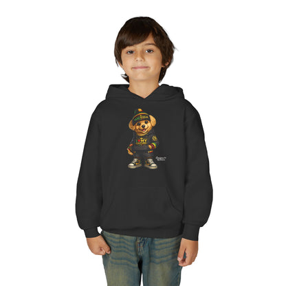 Kids Teddy Bear Hoodie — 'I Love My Culture' Streetwear Youth Sweatshirt