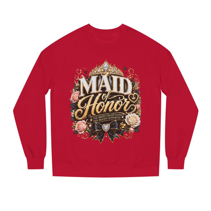 Maid of Honor Sweatshirt - Floral Crown Bridal Party Crewneck