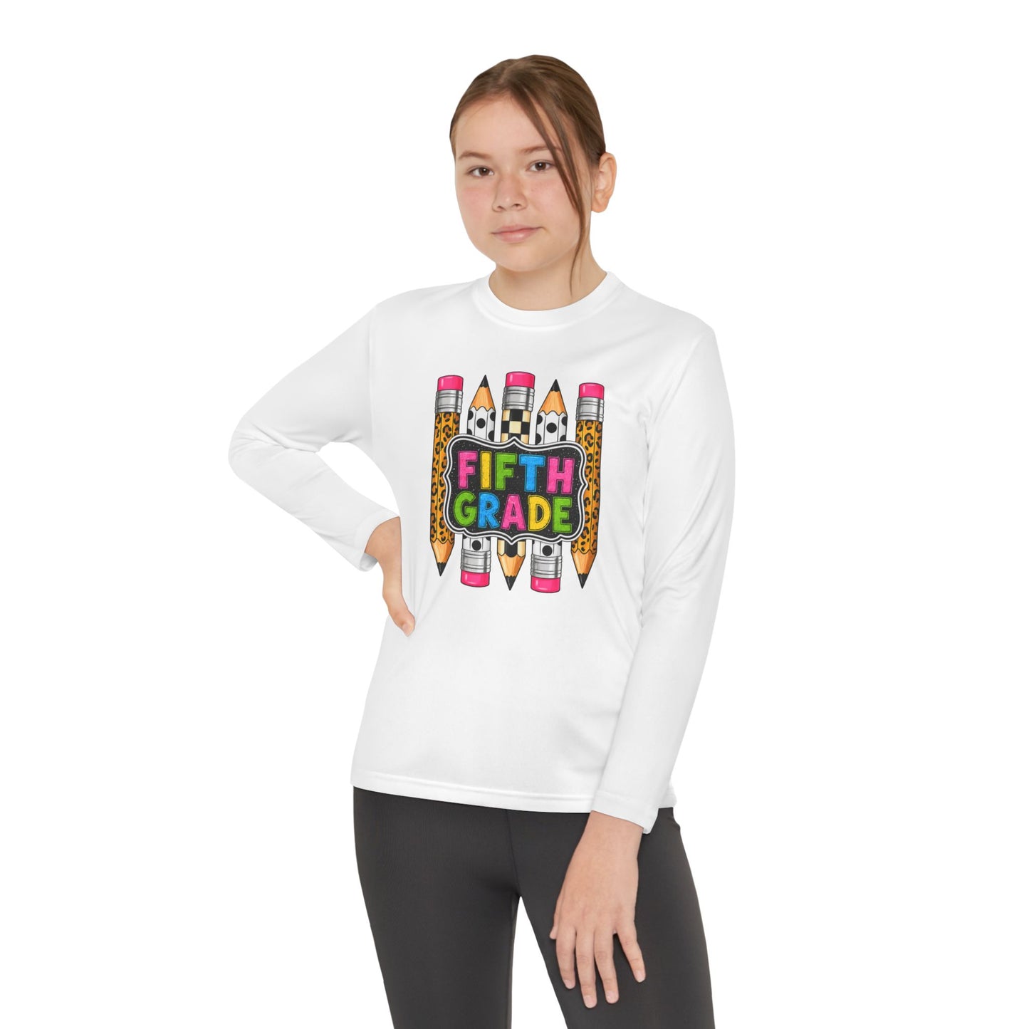 Fifth Grade Pencil Graphic Youth Long Sleeve Tee