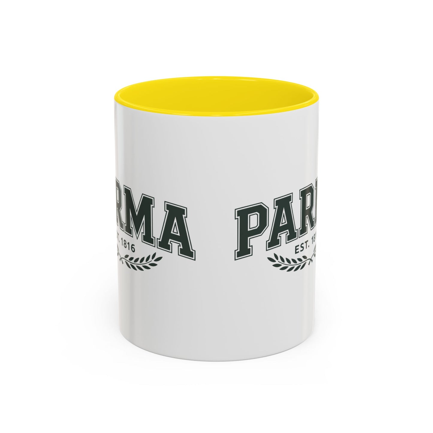 Parma Established 1816 Accent Coffee Mug — Vintage Collegiate Ceramic Coffee Cup