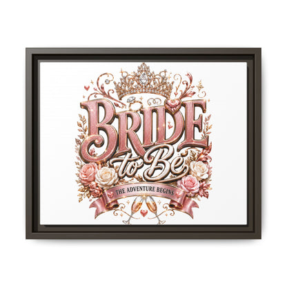 Bride to Be Framed Canvas - 'The Adventure Begins' Bridal Wall Art