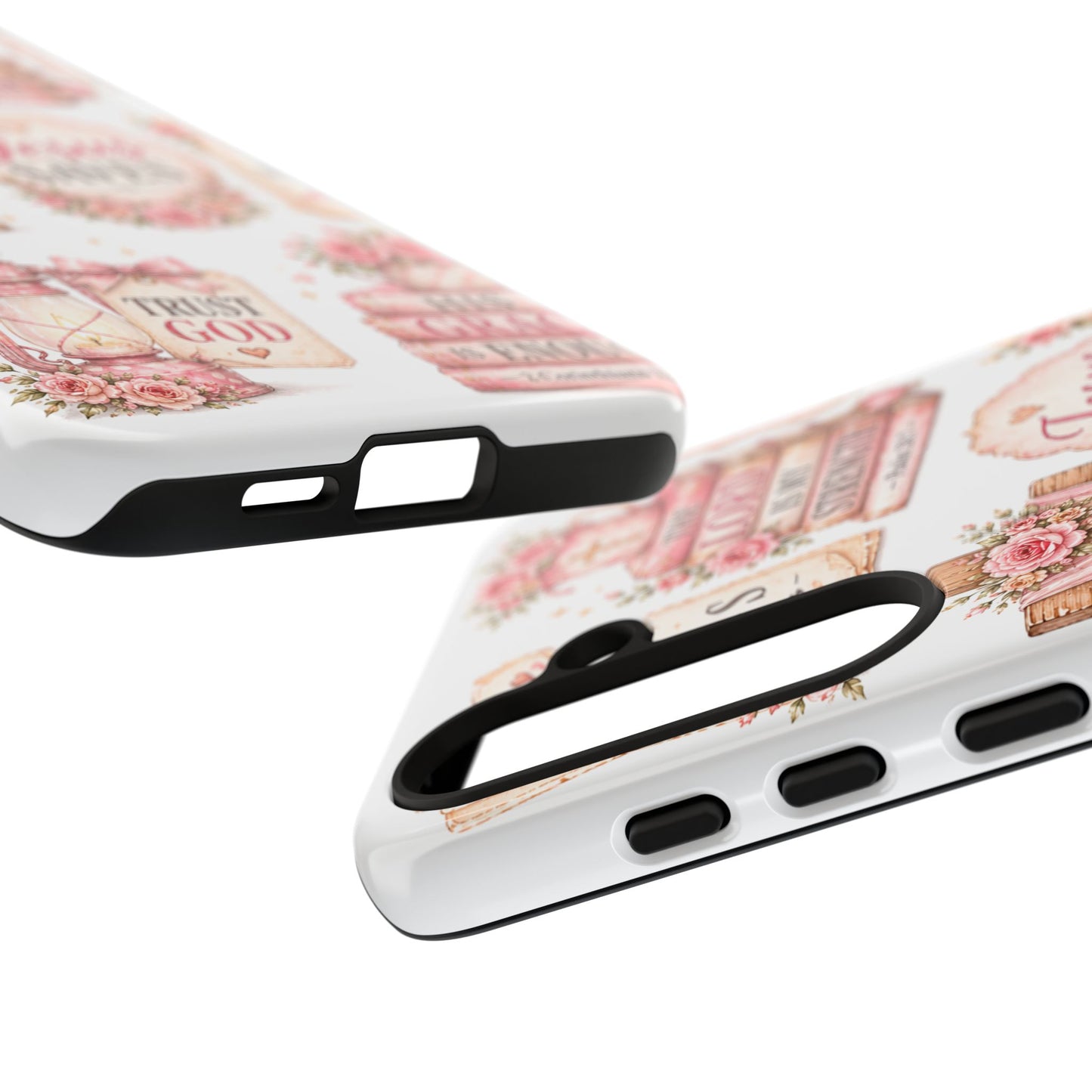 Faith Phone Case — 'Jesus Saves' Floral Christian Scripture iPhone Case