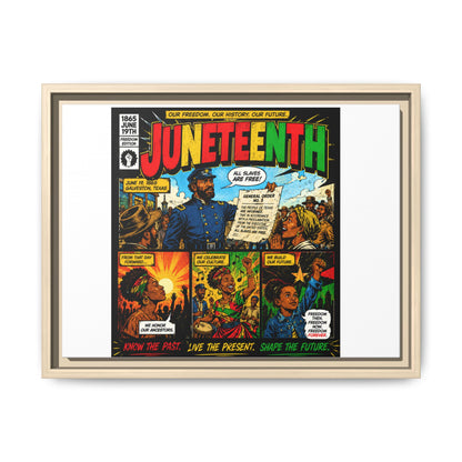 Juneteenth Comic Art Canvas - Framed Matte Wall Decor