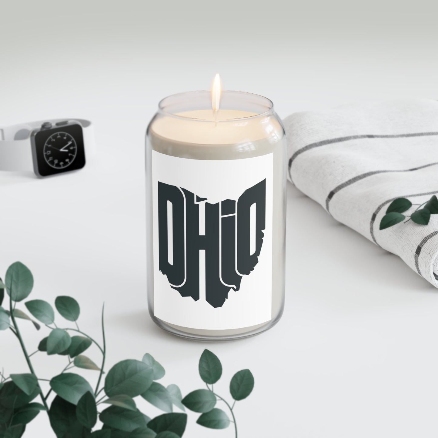 Ohio State-Shaped Soy Candle — 13.75 oz Scented Candle