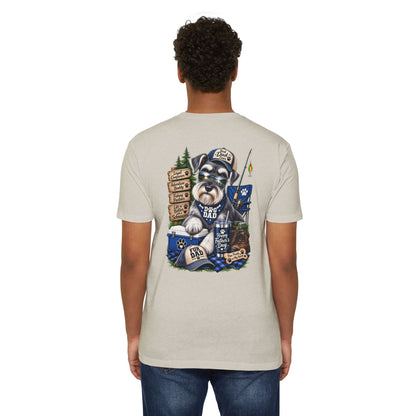 Schnauzer Dad T-Shirt – Fishing & Camping Dad Graphic Tee