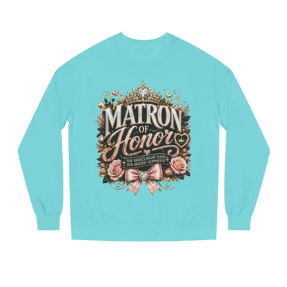 Matron of Honor Sweatshirt — Elegant Bridal Party Crewneck