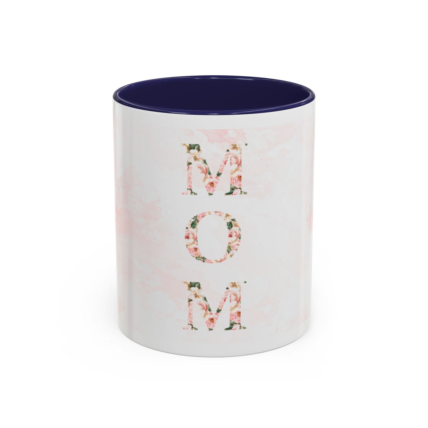 Mom Floral Accent Coffee Mug — Pink Roses Mother's Day Gift (11/15oz)