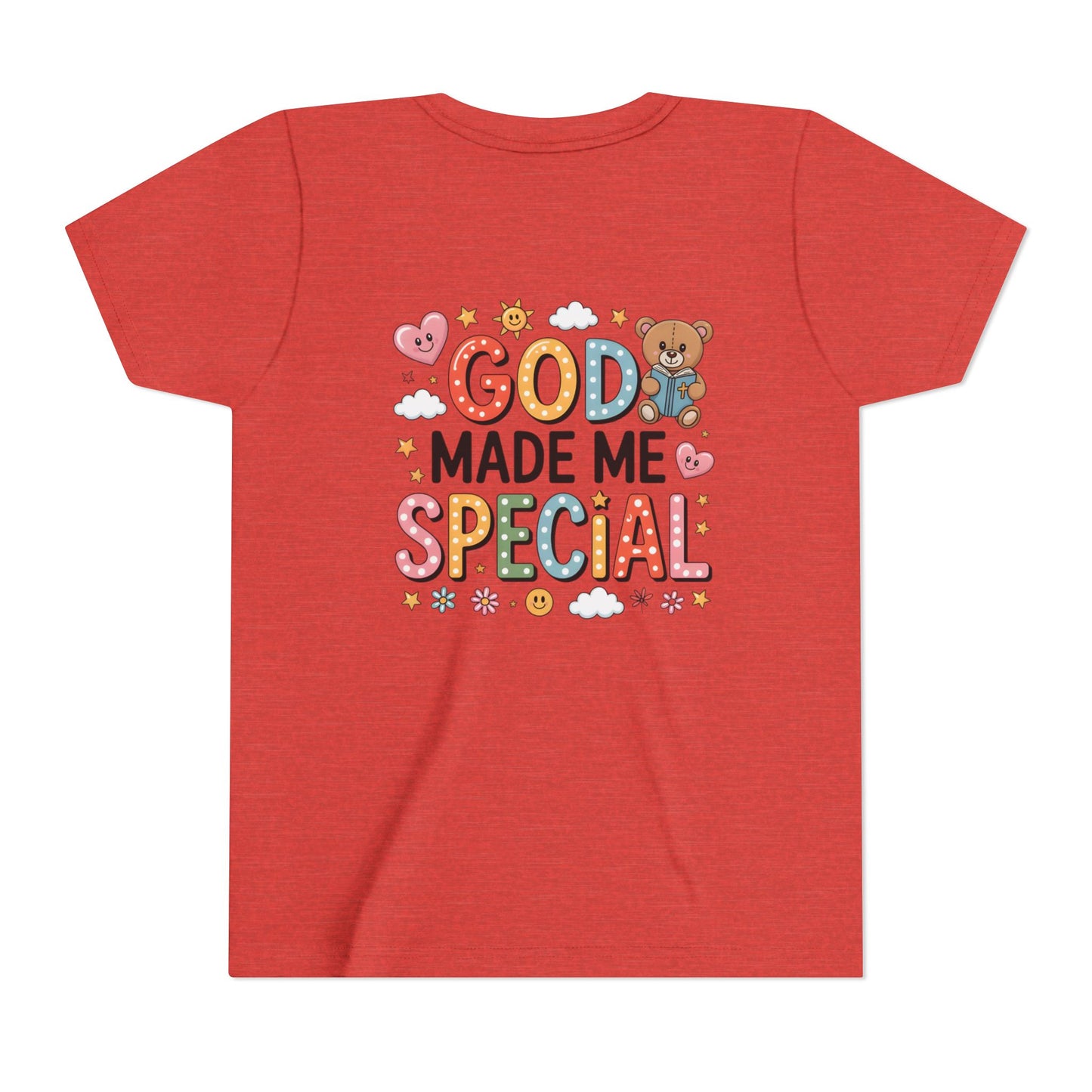 Youth Tee — "God Made Me Special" Cute Christian Kids T-Shirt