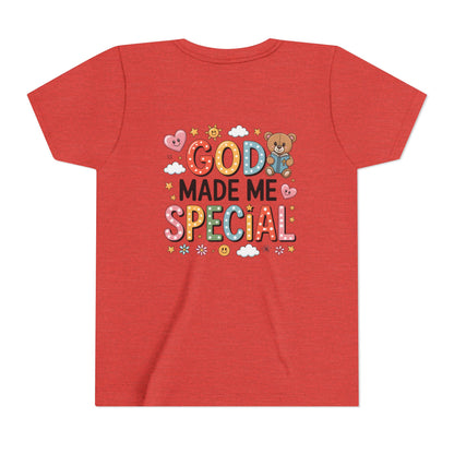 Youth Tee — "God Made Me Special" Cute Christian Kids T-Shirt