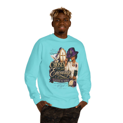 Christian Women's 'Chosen to Encourage' Sweatshirt – Faith-Based Encourager Design