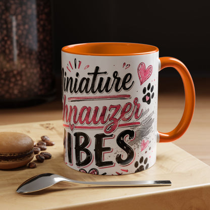Miniature Schnauzer Vibes Accent Coffee Mug – 11/15oz