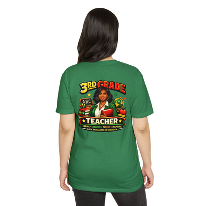 3rd Grade Teacher T‑Shirt – Black Excellence in Education Design