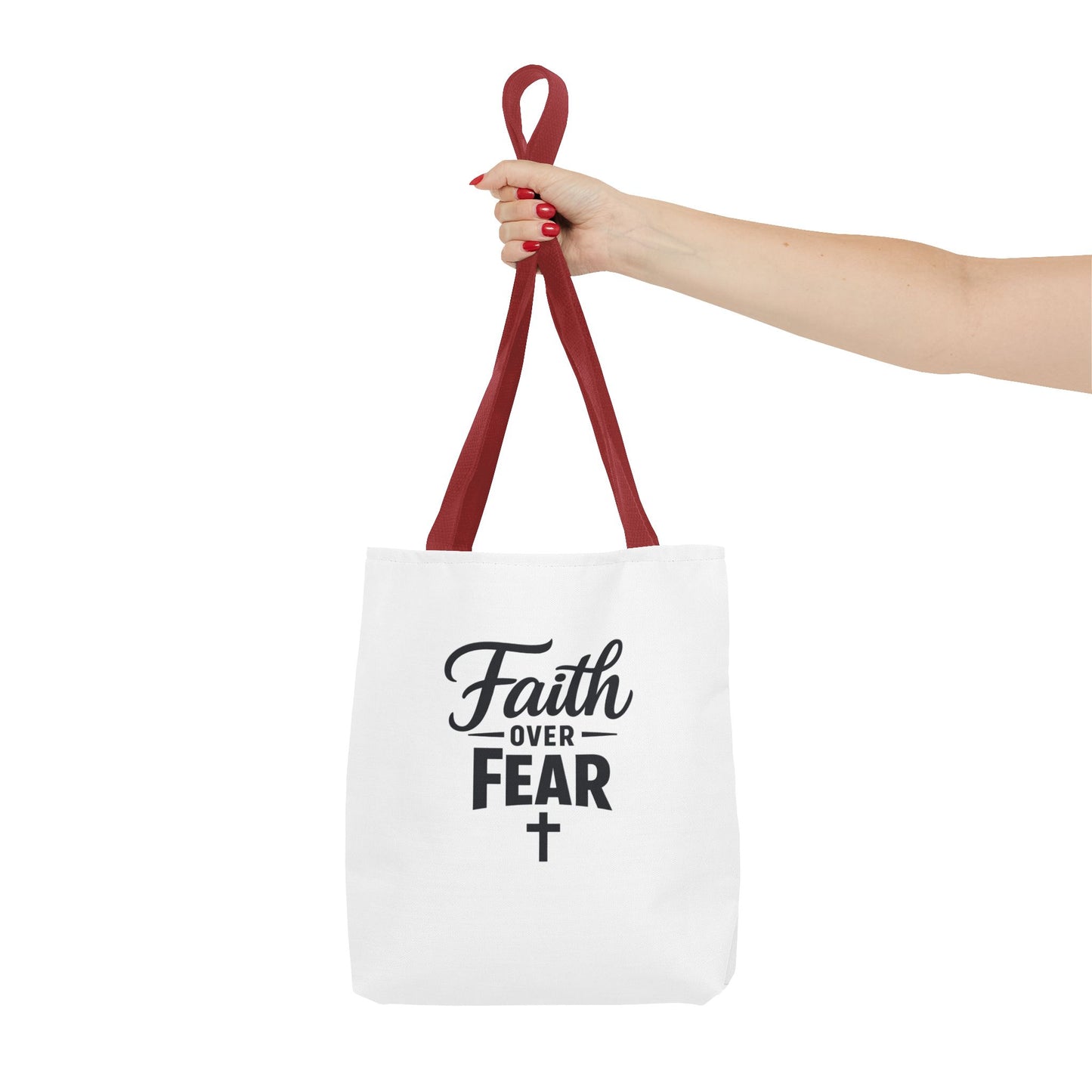 Faith Over Fear Tote Bag — Inspirational Christian Canvas Tote