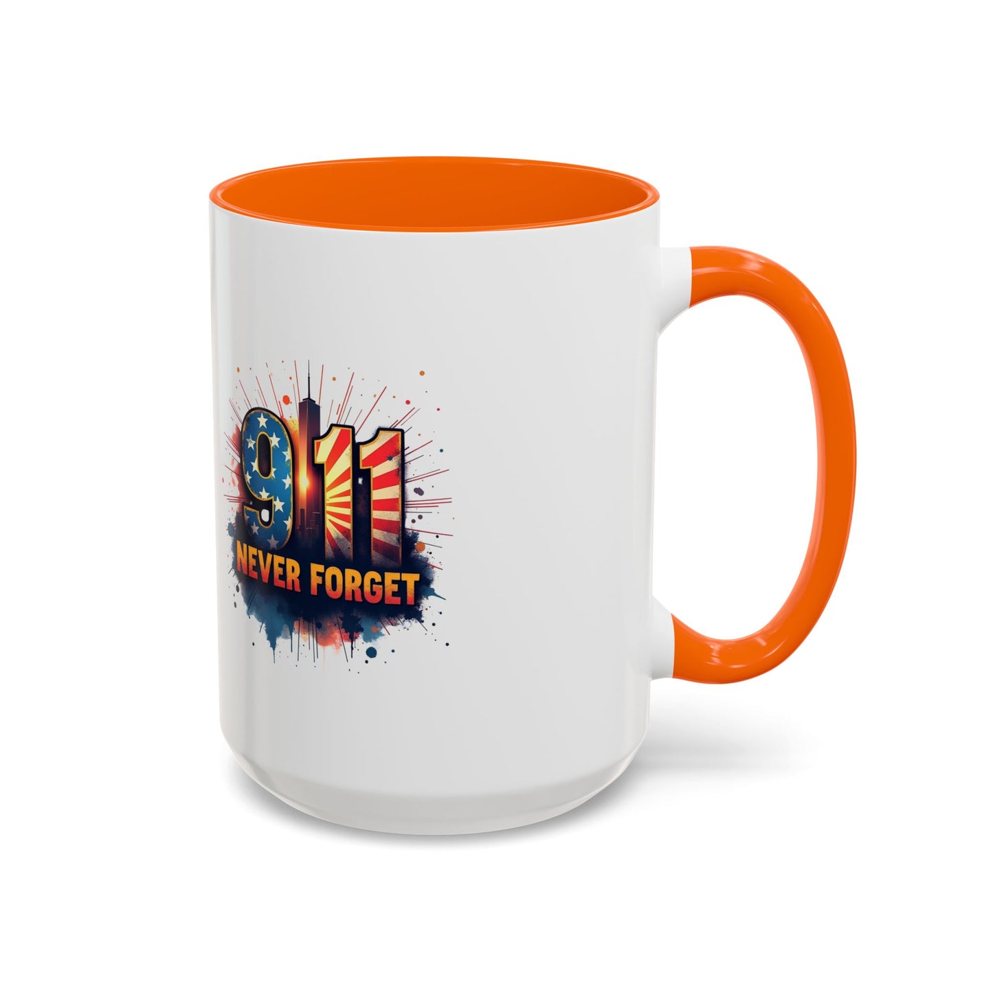 9/11 Never Forget Coffee Mug — Patriotic Memorial Accent Mug