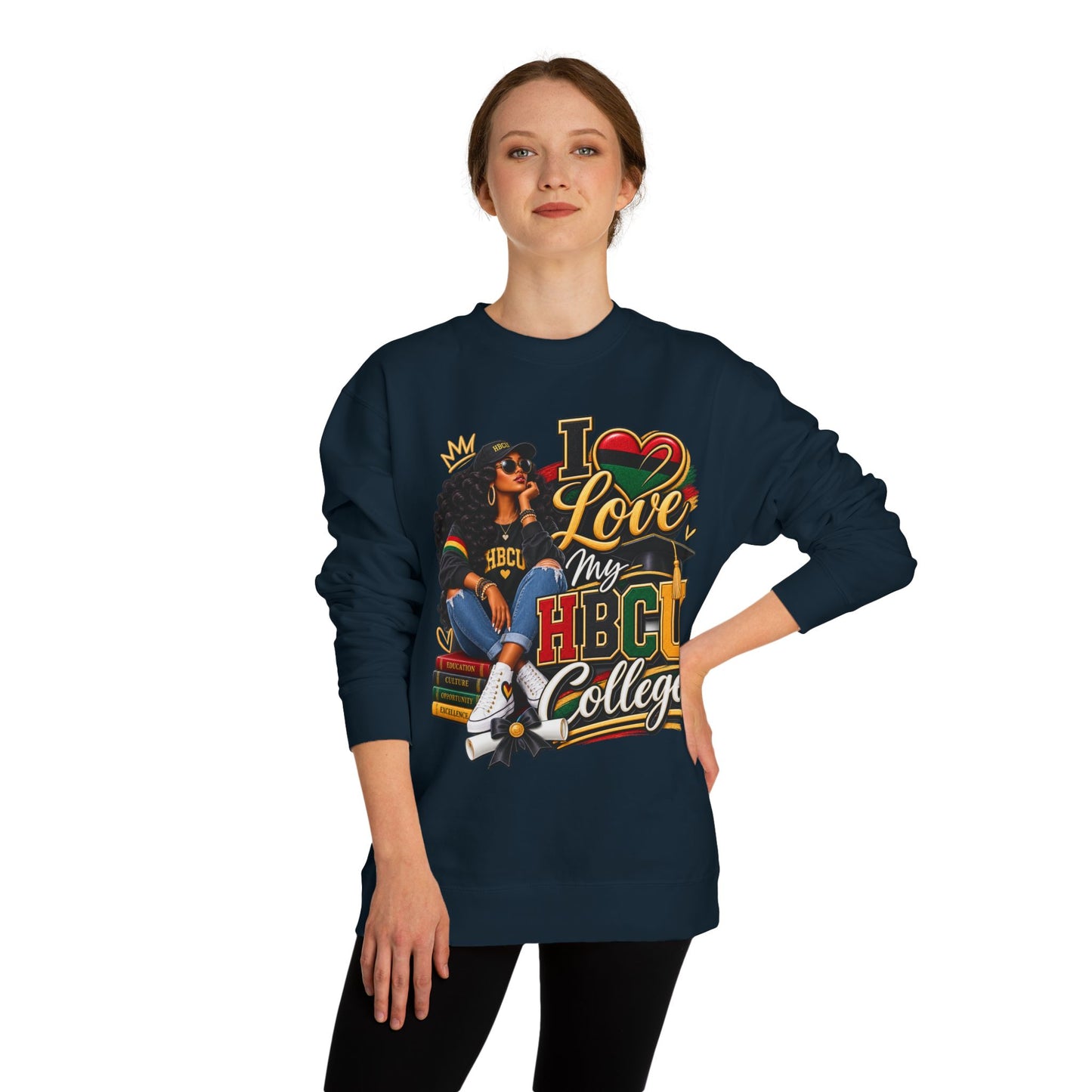 I Love My HBCU College Crewneck Sweatshirt