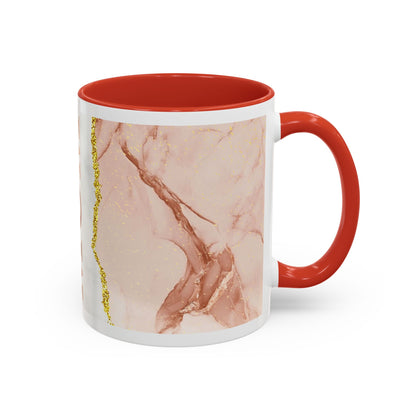 Mom Marble Accent Coffee Mug — Rose Gold & Gold Vein 11/15oz Gift