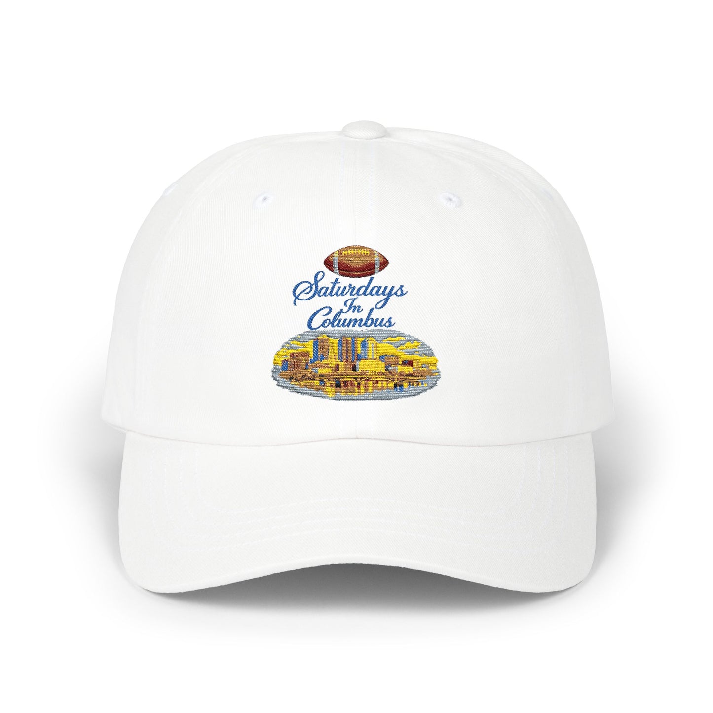 Dad Cap — Saturdays in Columbus Football City Skyline Embroidered Hat