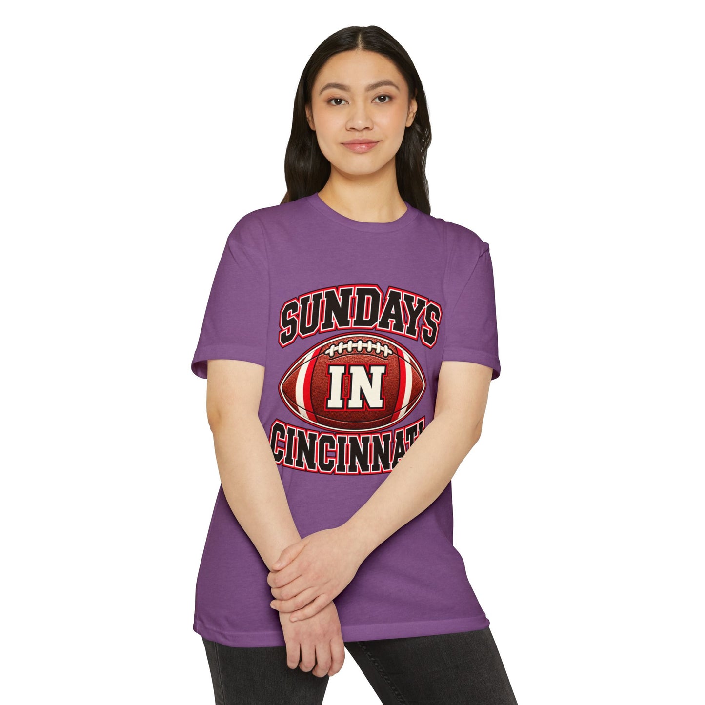 Sundays in Cincinnati Football T-Shirt