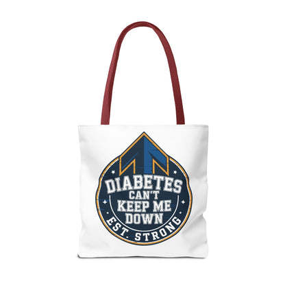Diabetes Can't Keep Me Down Tote Bag — Inspirational Diabetes Awareness Shopper