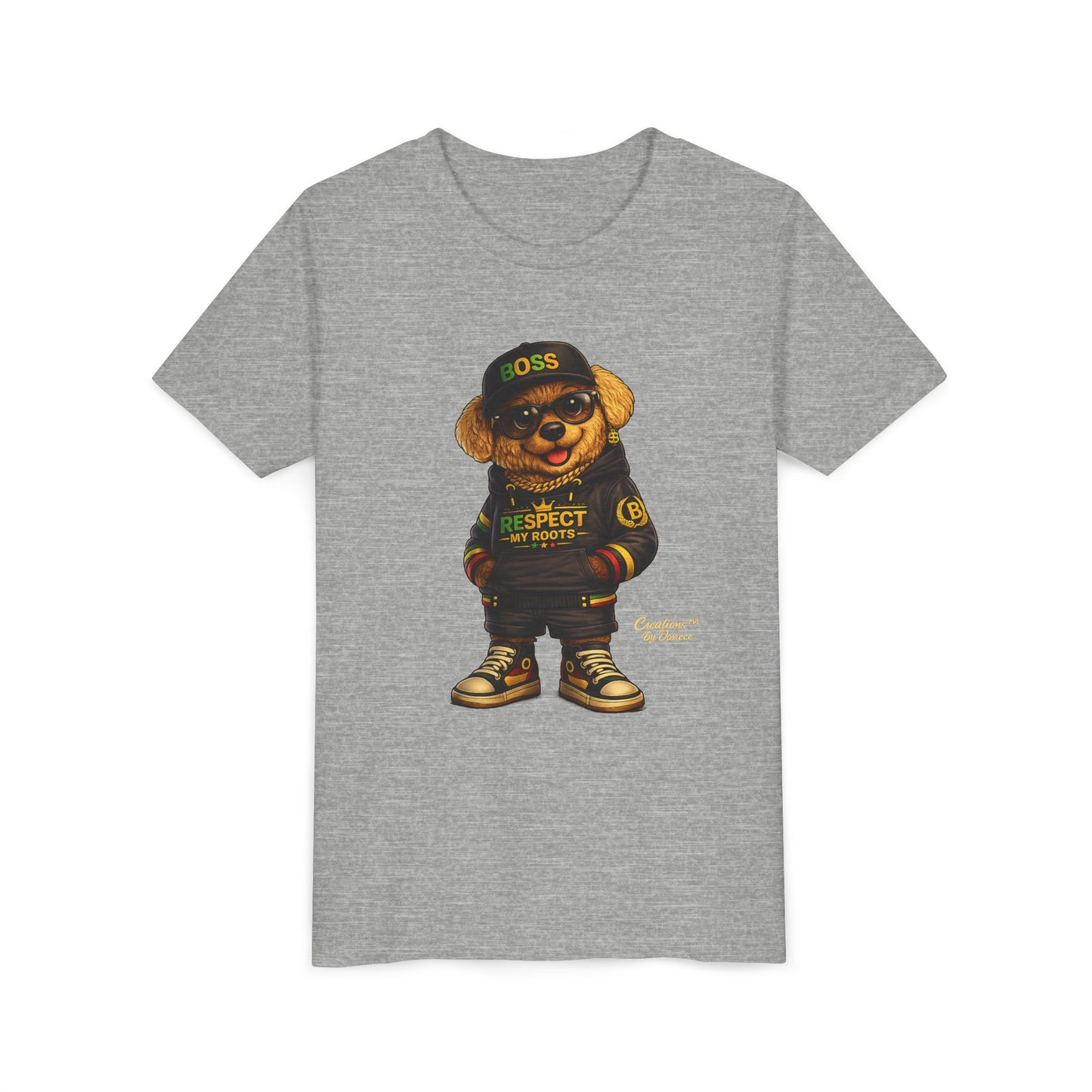 Kids Graphic Tee - 'Respect the Hustle' Teddy Bear Streetwear