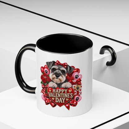 Valentine’s Day Dog Coffee Mug — "Happy Valentine’s Day" Accent Mug