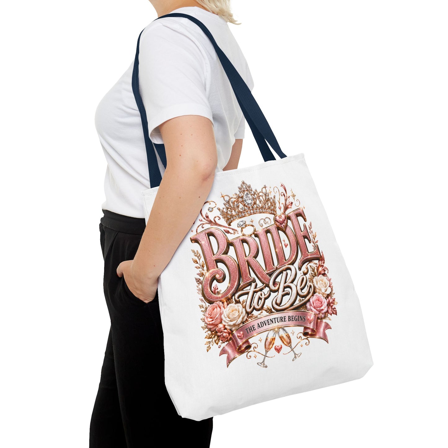 Bride-to-Be Floral Tote Bag - Bachelorette Gift & Bridal Shower Accessory