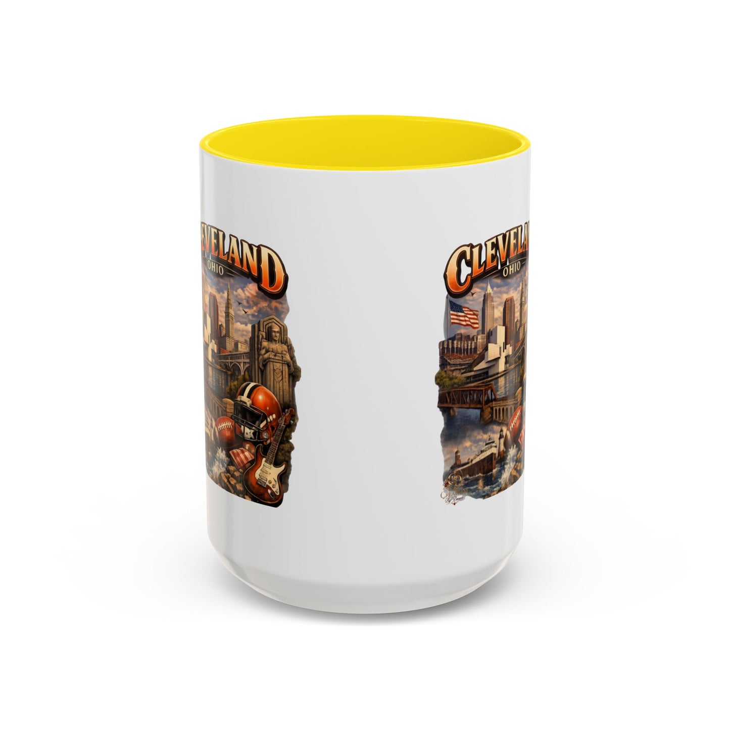 Cleveland Ohio Vintage Football Accent Coffee Mug (11/15oz)
