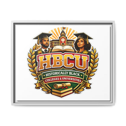 HBCU Crest Framed Canvas — Historically Black Colleges & Universities Wall Art