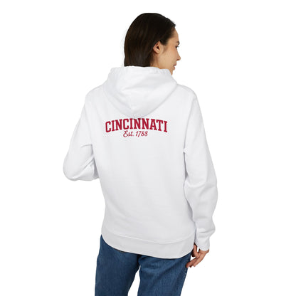 Cincinnati Hoodie — 'CINCINNATI Est. 1788' Red Script City Pride Pullover