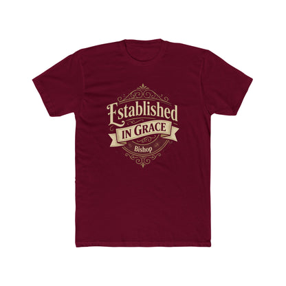 Established in Grace Bishop T‑Shirt — Vintage Christian Faith Tee