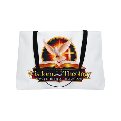 Weekender Tote — "Wisdom and Theology" Dove & Cross Christian Bible Bag